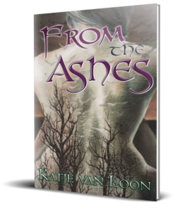 A 3D Rendering of the From the Ashes book cover.